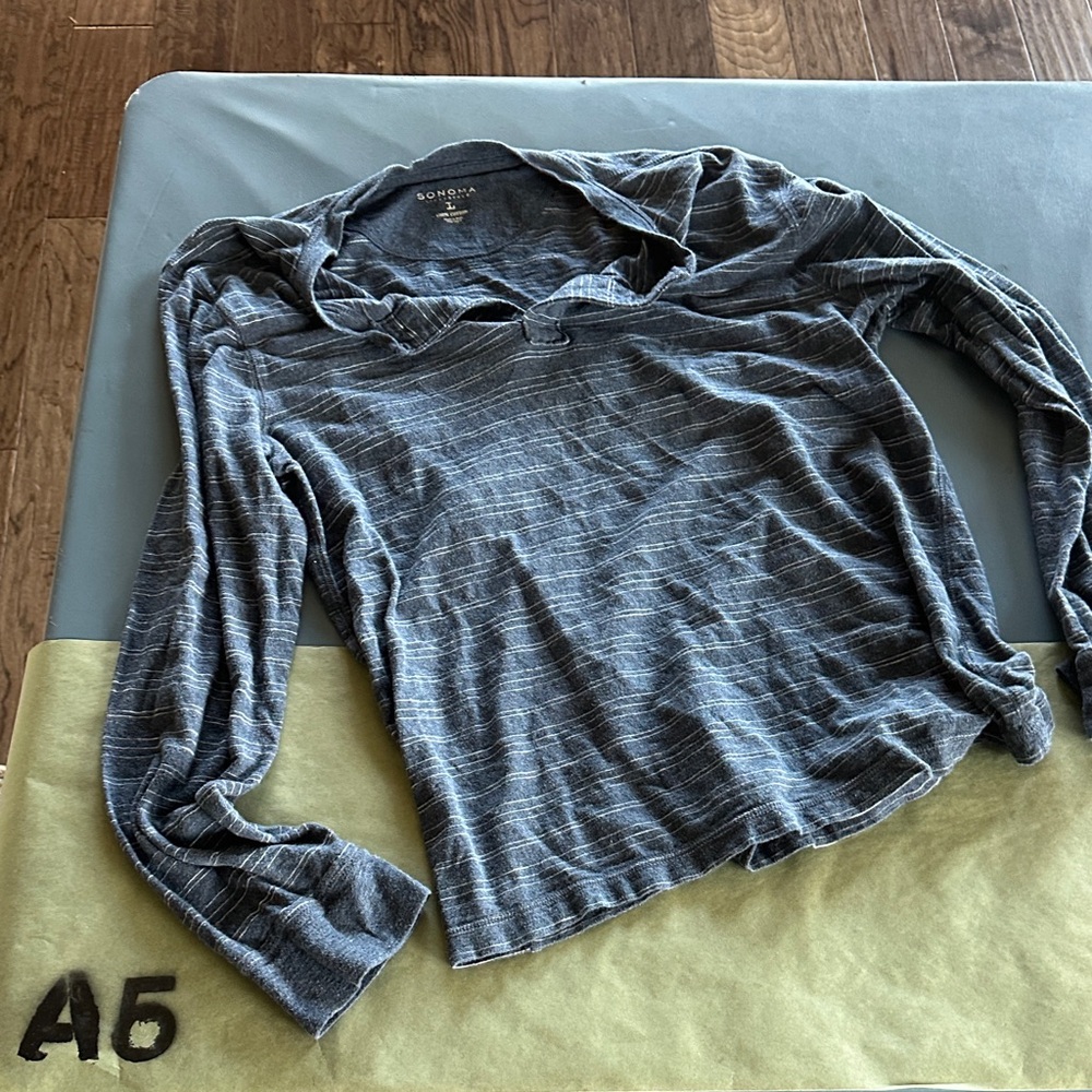 Sonoma Blue/White Heather Long Sleeve Top